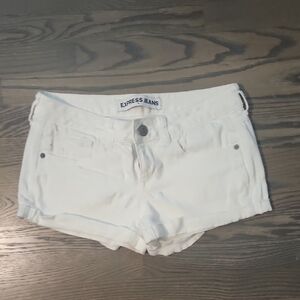 Express White Jean Shorts Classic Cut